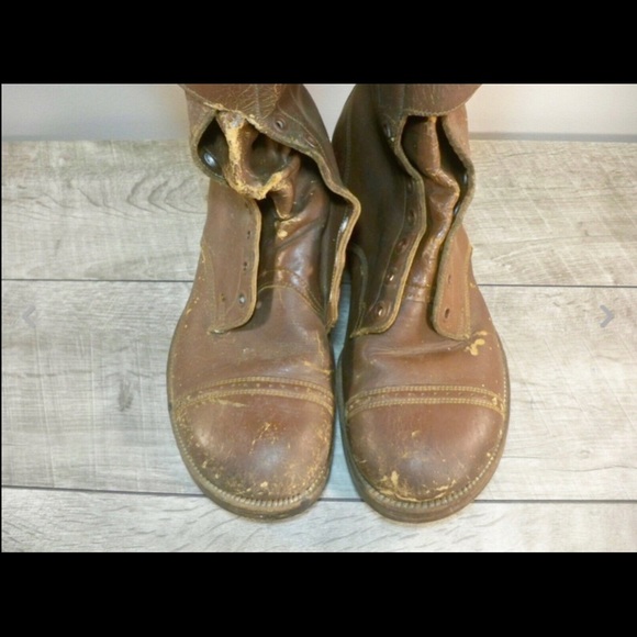 WW2 WWII 1940s USA Army Military Company Calvary Riding Leather Boots Size 7.5 main image 4
